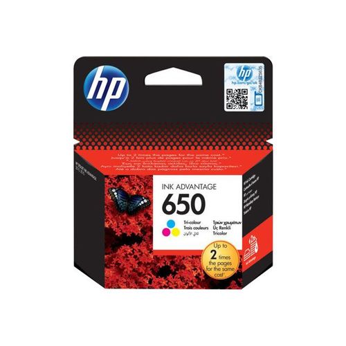 HP 650 - Couleur (cyan délavé, magenta délavé, jaune délavé) - originale - Ink Advantage - cartouche d'encre - pour Deskjet Ink Advantage 2645, Ink Advantage 35XX, Ink Advantage 4515, Ink...