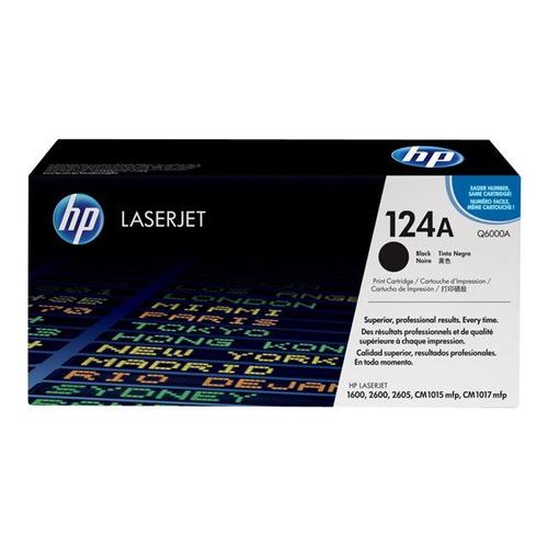 HP 124A - Noir - original - LaserJet - cartouche de toner ( Q6000A ) - pour Color LaserJet 1600, 2600n, 2605, 2605dn, 2605dtn, CM1015 MFP, CM1017 MFP