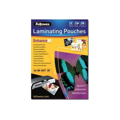 Fellowes Laminating Pouches Enhance 80 micron - Pack de 100 - mat - A4 (210 x 297 mm) pochettes plastifiées