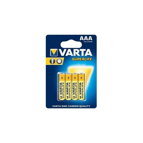 Pack de 4 piles Varta Superlife R03 Micro AAA