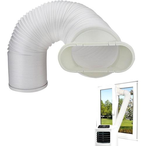 Yagri Tuyau Evacuation Climatiseur Mobile, Avec Bouche Plate Connecteur Tuyau, Tuyau D'évacuation Flexible PVC Tuyau Kit Climatiseur Mobile ( collier de 15 cm + interface universelle de 15 cm + conduit d'évacuation de 1,5 m*15 cm)