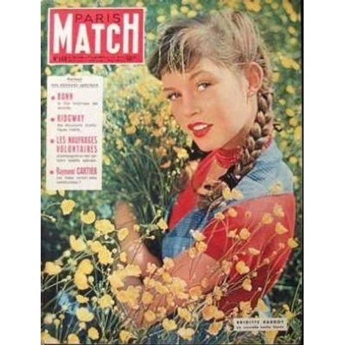 Paris Match N° 168 Du 31/05/1952 - Allemagne Federale-Occidentale Andre Cayatte Antoine De Recy Assemblee Nationale Brigitte Bardot Chevalier D'orgeix Docteur Bombard Finances General Ridgway Gregory Peck Jawaharlal Nehru Julius Fleishmann Les Ind...