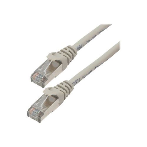 MCL Samar - Cordon de raccordement - RJ-45 (M) pour RJ-45 (M) - 30 cm - paire torsadée écrantée (F/UTP) - CAT 6 - moulé, sans crochet, bloqué - gris