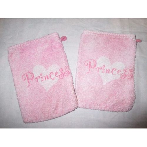 Lot De 2 Gants De Toilettes Princesses Disney