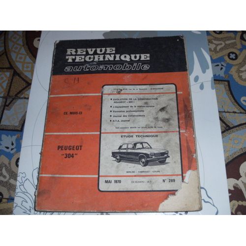 Revue Technique Automobile  Peugeot 304-204