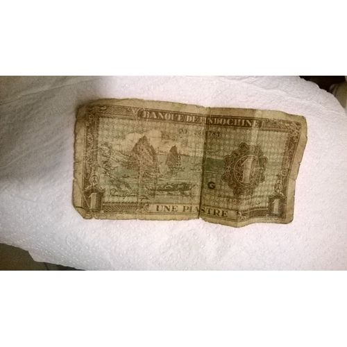 Billet Veritable  1 Piastre Indochine