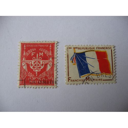 France , 2 Timbres  De Franchise Militaire