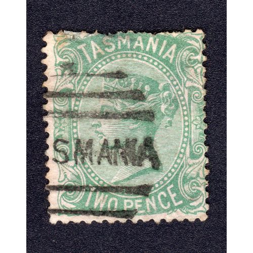 Timbre Tasmanie N° 21 - 1870 - Reine Victoria - Vert