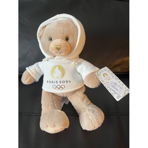 Peluche Doudou Officiel Sous Licence Ours J.O 2024 Jeux Olympiques Paris 27 Cm