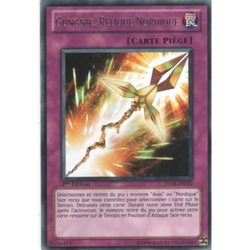 Carte Yu-Gi-Oh! "Gungnir, Relique Nordique" Rare Stor-Fr070