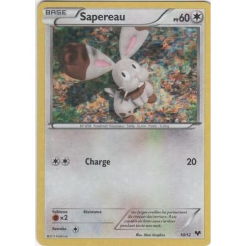 Carte Pokémon "Sapereau" Pv60 Holo 10/12