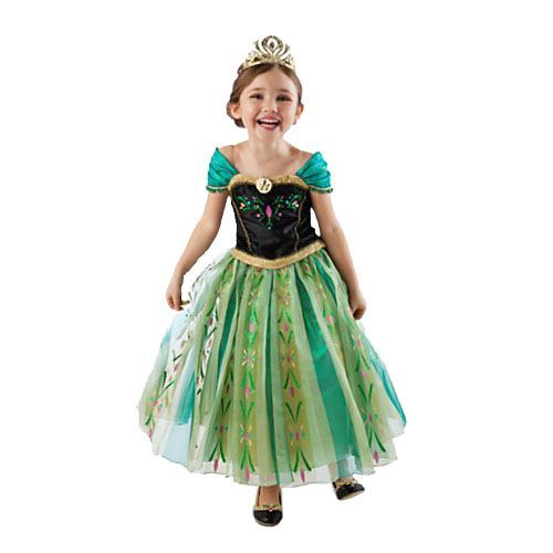 Robe Elsa La Reine Des Neiges Costume Enfant Jolie Déguisement 
