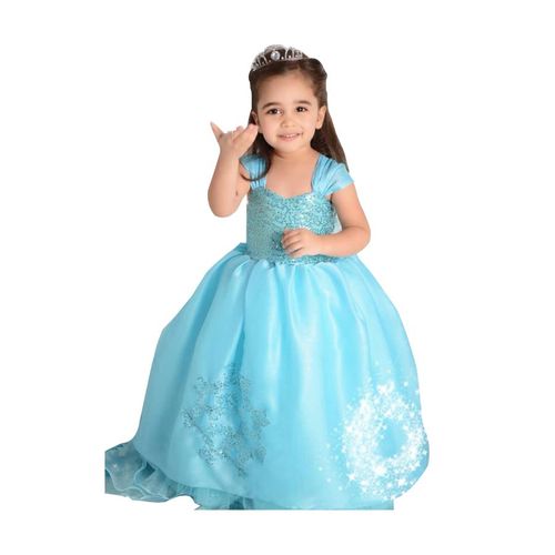 Robe Elsa Enfant Costume Déguisement Reines Des Neiges Pour Vos Soirées Anniversaires Fête 