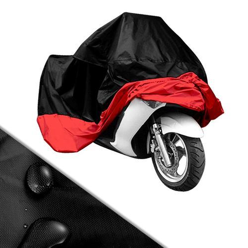 Housse Moto Scooter Noir Rouge Taille Xl Protection Exterieur Impermeable  Avec Sac De Rangement