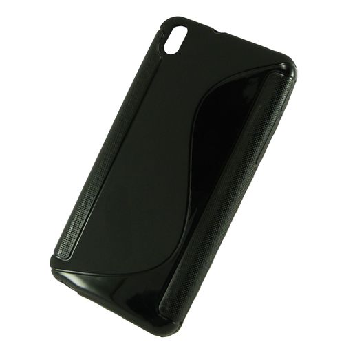 Pour Htc Desire 816 : Etui Coque Silicone Noir S Design