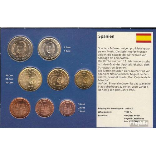 Espagne 2000 Série De Monnaies Fleur De Coin 2000 Euro-Première Émission