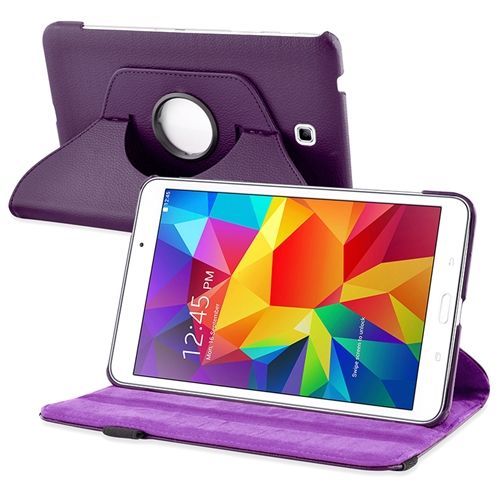 Insten® Violet Housse Coque Étui 360° Rotatif Pour Samsung Galaxy Tab 4 8.0 T330 Wifi