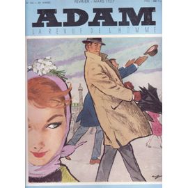 ADAM: La revue de l'homme 1956年3月号 洋書 Adam, la revue de l'homme (février-mars 1956), couverture de Hof