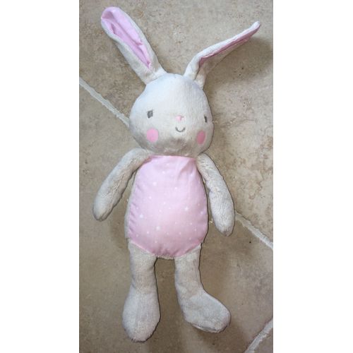 Klorane Lapin Rose Et Gris Peluche Doudou 26 Cm