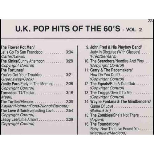 Uk Pop Hits Of The Sixties, Volume 2
