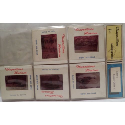 lot de 5 diapositives le mont sainte odile - 