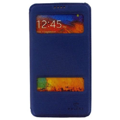 Etui Folio Puloka Magnet Series Avec Fenetres Pour Samsung Galaxy Note 3 Bleu