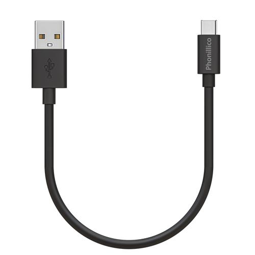 Cable 20cm USB-C Noir pour Sony Xperia X COMPACT-XA1-XA2-ULTRA Phonillico®