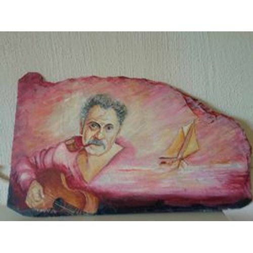 Georges Brassens Ardoise Peinte