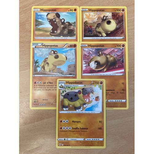 (3099) 4x Hippopotas + Hippodocus (Pokemon) 