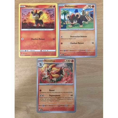 (3205) 2x Helionceau + Némélios (Pokemon) 