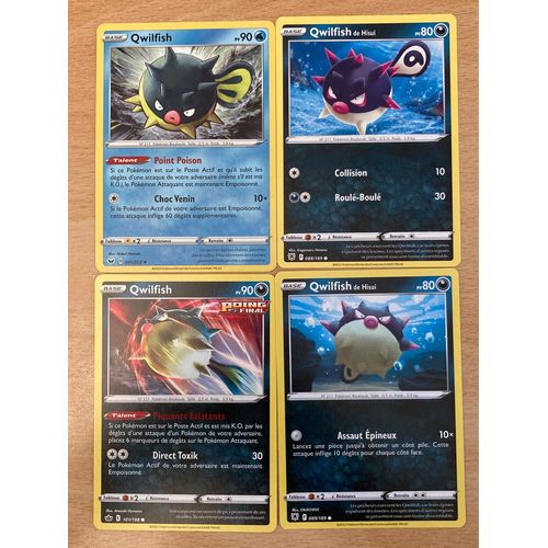 (2425) 2x Qwilfish + 2x Qwilfish De Hisui (Pokemon) 