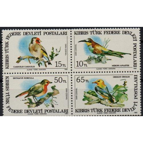 Chypre Turc Timbres Oiseaux 1983