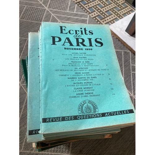 Lot De 36 Revues " Ecrits De Paris "