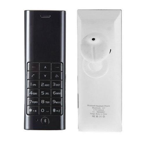 Mini Téléphone Oreillette Bluetooth Mini Mobile Micro Sim Blanc