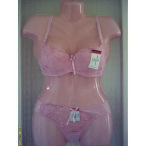 Ensemble Soutien Gorge Et Culotte, En Rose, Taille : 38/ 85 B. Timot