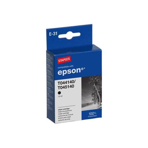 Staples E-31 - Noir - cartouche d'encre (équivalent à : Epson T0441 ) - pour Epson Stylus C64, C66, C84, C86, CX3600, CX3650, CX4600, CX6400, CX6600