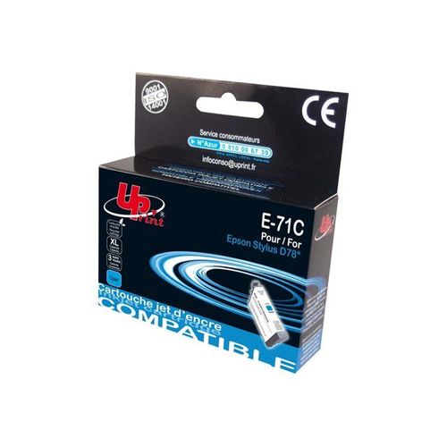 UPrint E-71C - 10 ml - taille XL - cyan - remanufacturé - cartouche d'encre (équivalent à : Epson T0892, Epson T0712 ) - pour Epson Stylus DX9400, SX115, SX215, SX218, SX415, SX515, SX610; Stylus...