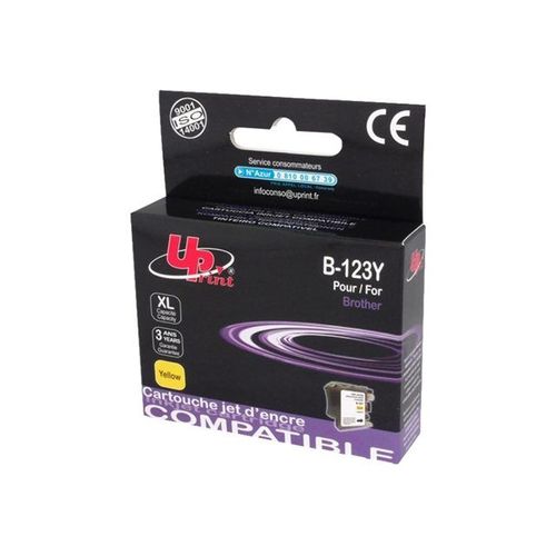 UPrint B-123Y - 10 ml - taille XL - jaune - cartouche d'encre (équivalent à : Brother LC123Y, Brother LC125Y, Brother LC121Y ) - pour Brother DCP-J100, J105, J132, J152, J552, J752, MFC-J245...
