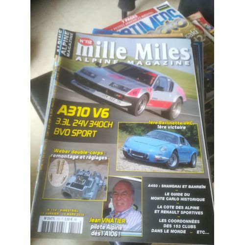 Mille Miles 112 De 2016 Alpine A310 3.3 24v,A110 Vhc,Vinatier