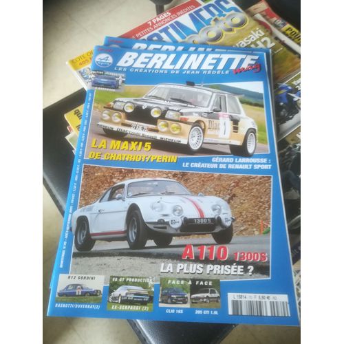 Berlinette Mag 70 De 2015 Alpine V6 Gt Production,A110 1300s,Renault 5 Maxi Turbo Gr B,Renault 12 Gordini,Larrousse,Clio 16s,Peugeot 205 Gti 1.9,Dauphine R5 Alpine