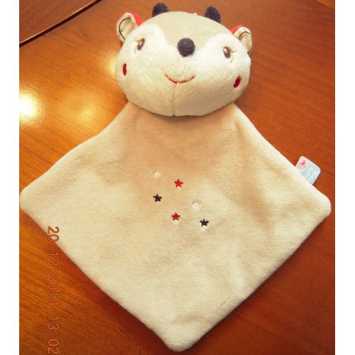 Doudou Plat Ecureuil Sucre D'orge