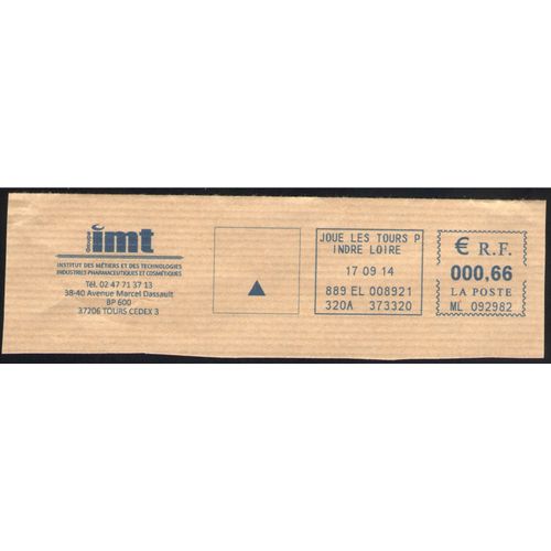 France Ema Empreinte Postmark Groupe Imt Institut Des Métiers 37206 Tours