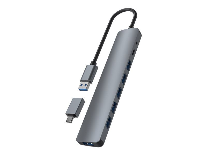 T'nB - Concentrateur (hub) - 6 x SuperSpeed USB 3.0 + 1 x USB-C - de bureau