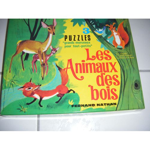 3 Puzzles Les Animaux Des Bois