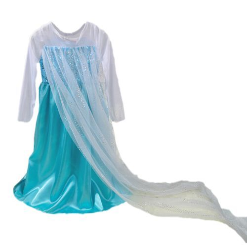 Robe Grande Traine Elsa La Reine Des Neiges 