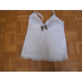 Débardeur De Nuit Blanc Noeud Taupe Taille S Marque Undiz