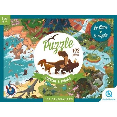 Les Dinosaures - Le Livre Avec Un Puzzle De 192 Pièces