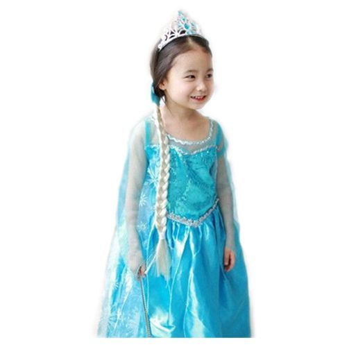 Superb Robe Elsa La Reine Des Neiges Grande Taille Enfant 8 À 12 Ans Pour Fête Anniversaire Soirée Look Princesse Esla
