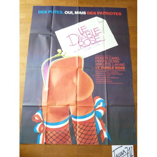 Le Diable Rose De Pierre B. Reinhard Avec Roger Carel, Pierre Doris  - Affiche Originale Signée Hurel Du Film Format 120 Cm X 160 Cm