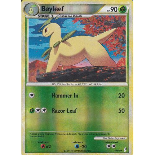 Carte Pokemon - Bayleef ( Macronium ) - 40/95 - Reverse - Call Of Legends ( L'appel Des Légendes ) - Carte Anglaise -